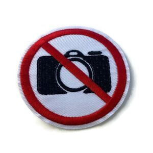 No Camera Sign Embroidered Patch